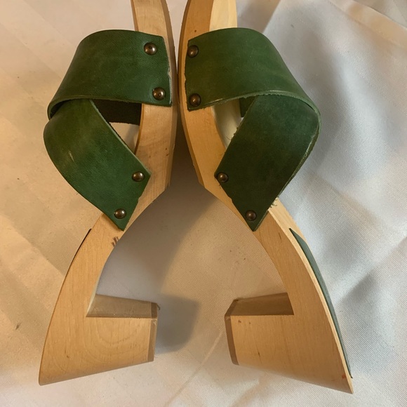 Italian leather clogs - Picture 1 of 5